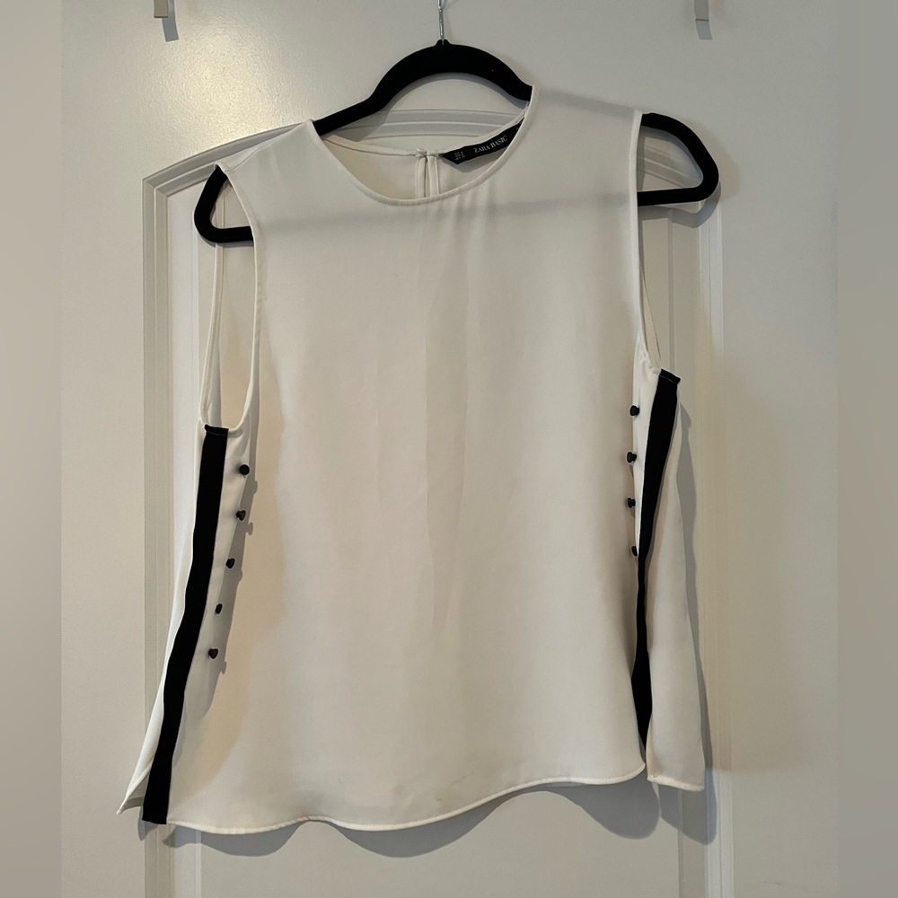 Zara buissness wear tank top with buttons